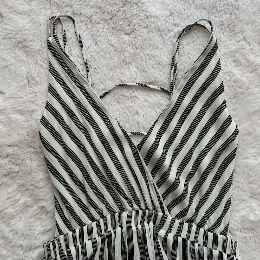 Lulus Oceanside Adventure White Striped Backless Skater Dress - Picture 5 of 13